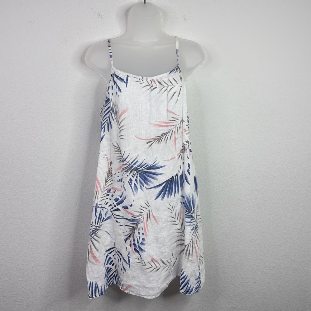 Lungo L'Arno Dress Womens M Linen Blend Tropical Vacation‎ Coastal Resort Beach